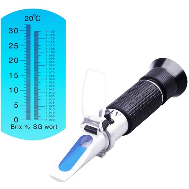 Test di Acqua salata Portatile con misuratore di salinità Funktion ATC Acquario Halometer Kit di misurazione di Acqua salata alcalino Rifrattometro di salinità 